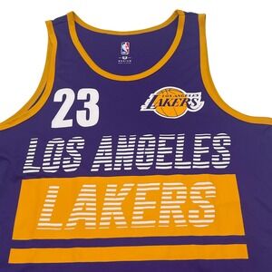 Los Angeles Lakers LeBron James 23 Purple Basketball Jersey‎ Men's Medium NBA